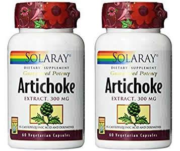 Solaray Artichoke Leaf Extract 300mg Capsule, 2 Pack