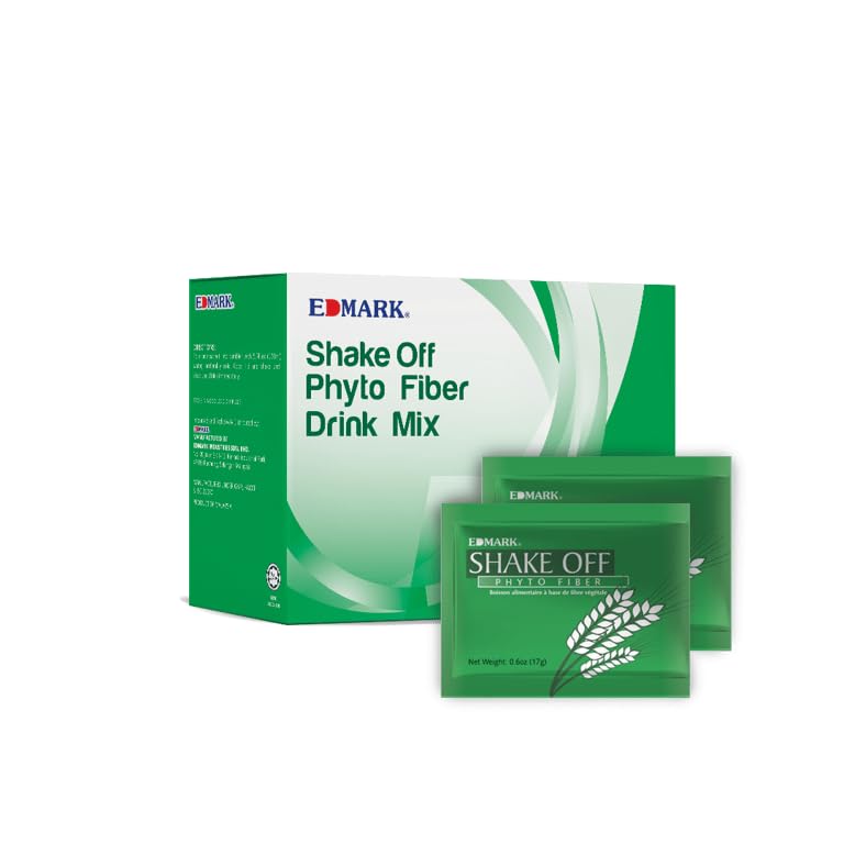 EDMARK Shake Off Phyto Fiber Drink Pandan Flavor Powder, 12 Sachets