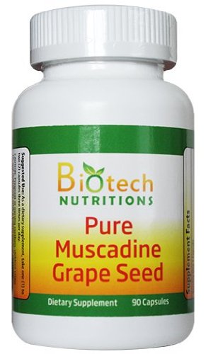 Biotech Nutritions Muscadine Grape Seed 650mg per Capsule, 90 Capsules