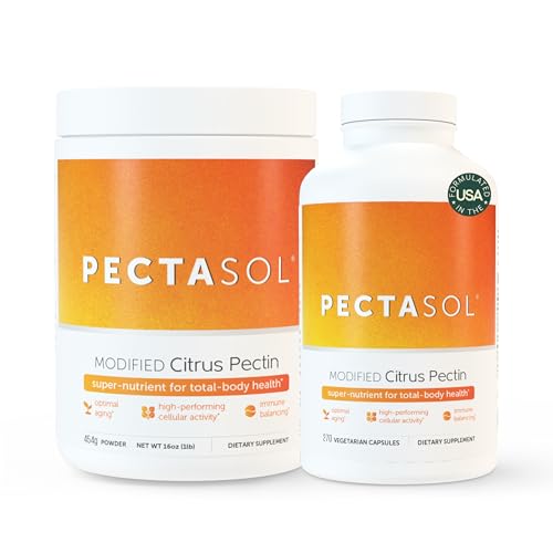 EcoNugenics PectaSol Modified Citrus Pectin 454g Powder + 270 Capsules
