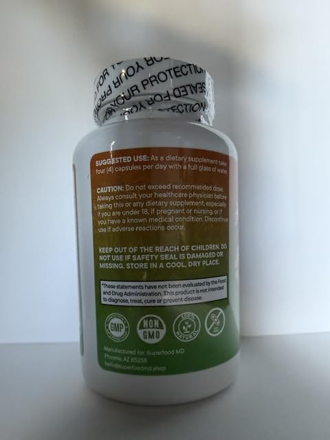 Superfood MD Turmeric Moringa & Holy Basil Joint Support Capsules, 360 Count