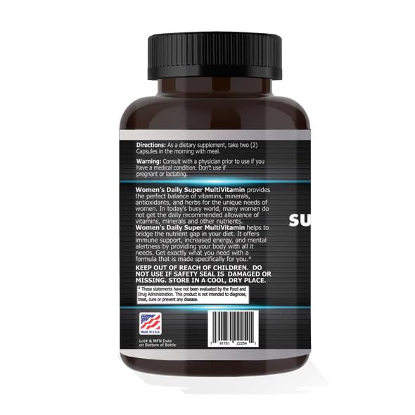Focus Pharmacology Women's Daily Super Multivitamin Capsules, 180 Count