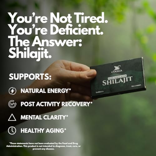 Chuga Shilajit Pure Himalayan Shilajit Tablets, 60 Tablets