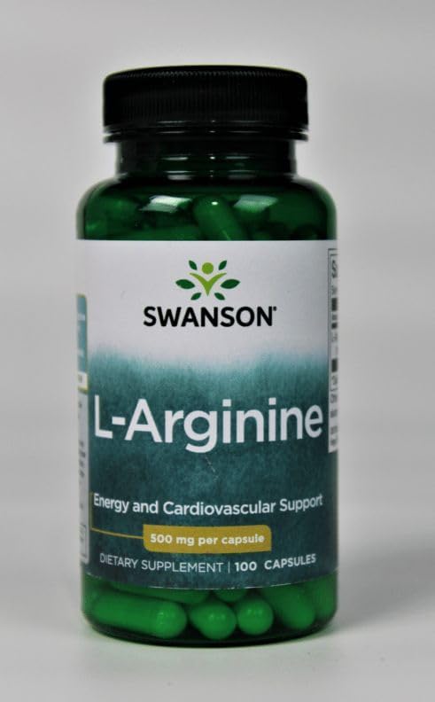 Swanson Amino Acid L-Arginine 500 mg Capsules, 100 Count