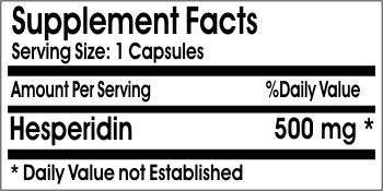 Naturetition Supplements Hesperidin 500mg Capsules, 90 Capsules