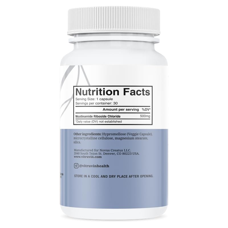 VITRUVIN Nicotinamide Riboside 500mg Capsule, 30 Count