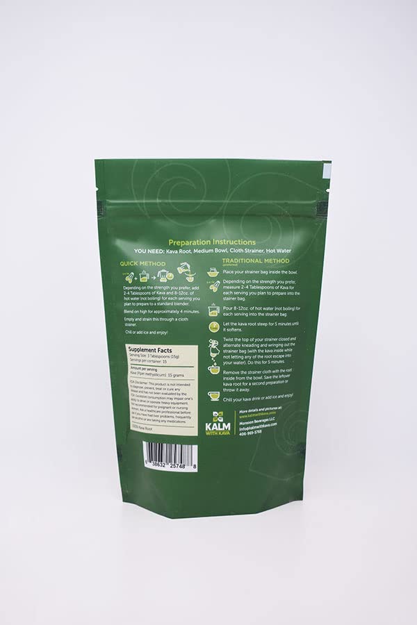 KALM Kava Loa Waka Traditional Grind Powder 16 Ounce