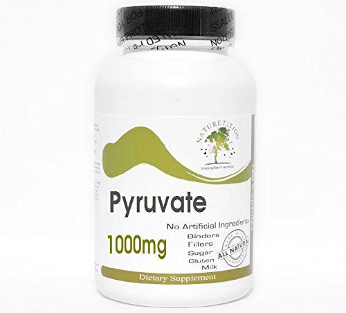 Naturetition Supplements Pyruvate 1000mg Capsules, 200 Capsules