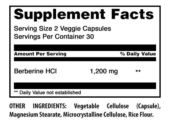 Amazing Nutrition Berberine Supplement Capsules 60 Count