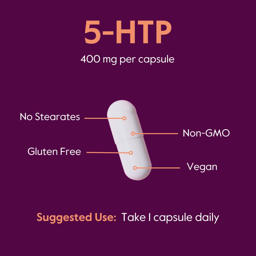BESTVITE 5-HTP 400mg Capsules 60 Count