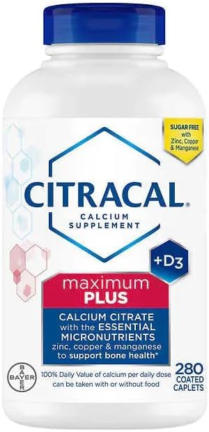 Adventure Home Cita Maximum Plus Calcium Citrate + D3 Tablets, 280 Count
