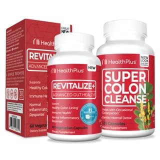 Health Plus Revitalize+ and Super Colon Cleanse Capsules, 180 Capsules