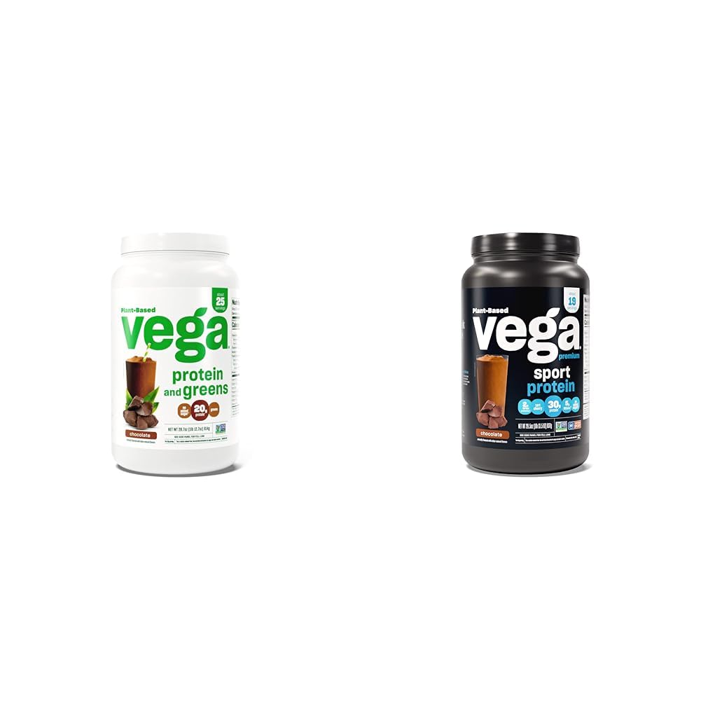Vega Protein and Greens Protein Powder Chocolate, 2 Pack