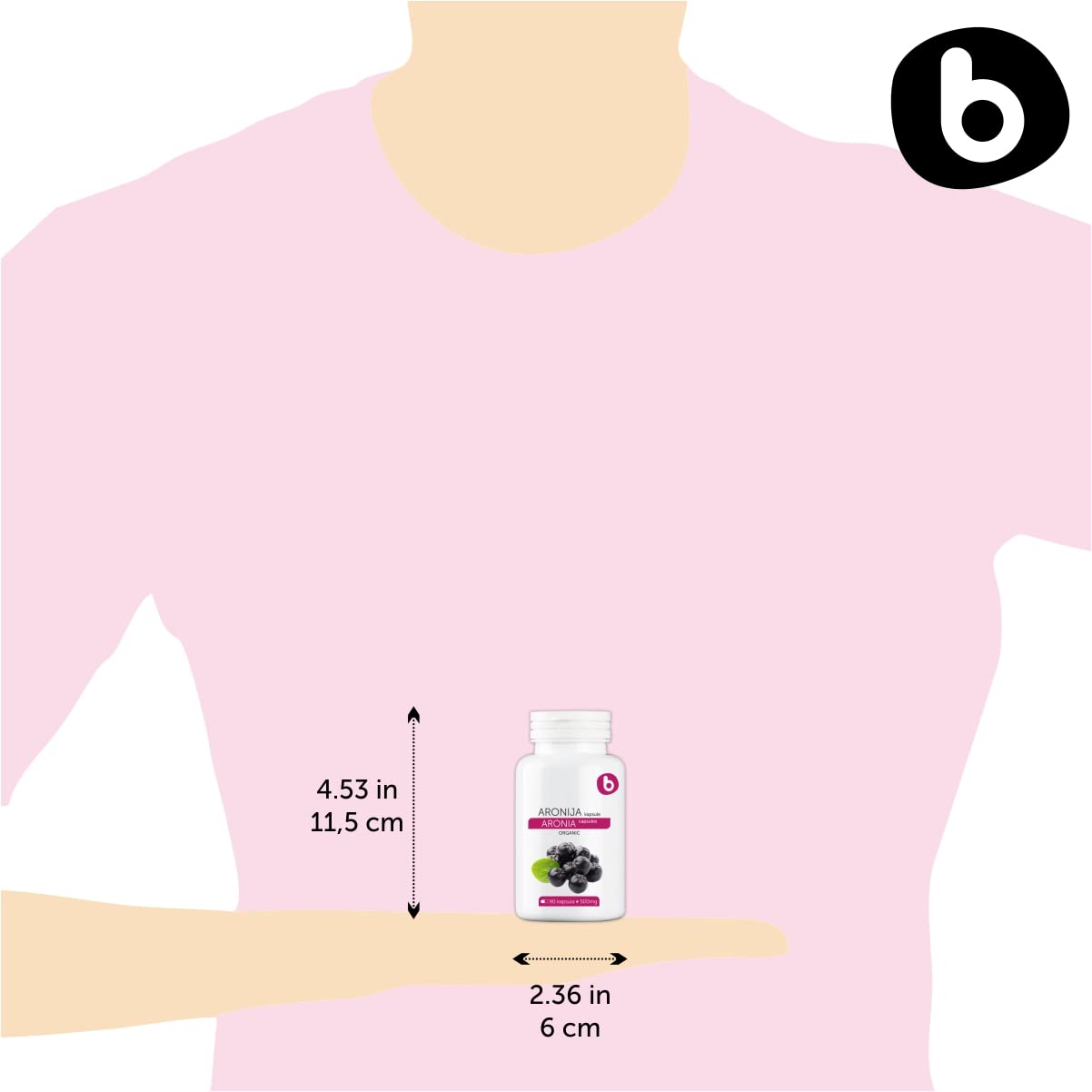 b Organic Aronia Berry 90 Capsules
