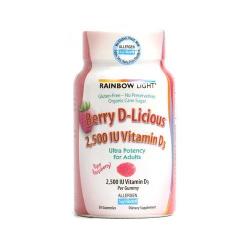 Rainbow Light Vitamin D3 Gummy 2500 IU, 50 Gummies, 2-Pack