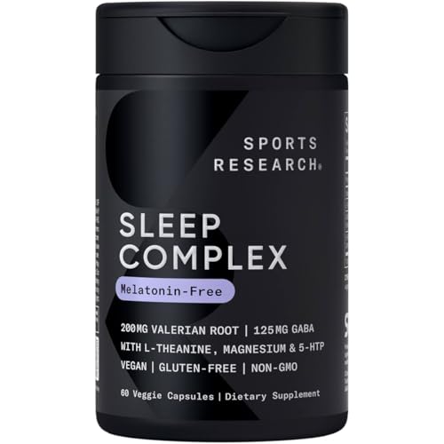 Sports Research Sleep Pack Organic Ashwagandha Adaptogen for Relaxation, Calm & Sleep Support 600 mg + Sleep Complex Melatonin-Free Capsules, 150