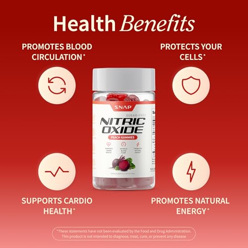Snap Supplements Nitric Oxide Beet Root Gummies + Nitric Oxide Booster Bundle, Gummies & Capsules, 120