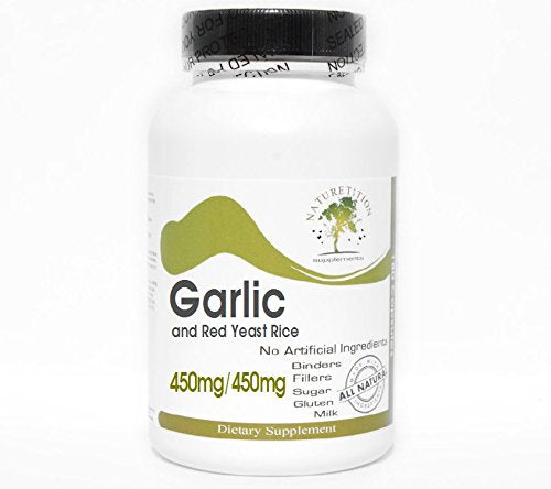 Naturetition Supplements Garlic and Red Yeast Rice 450mg Capsules, 180 Capsules