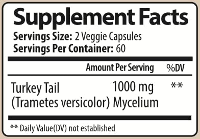 Parker Naturals Turkey Tail Mushroom, 120 Capsules