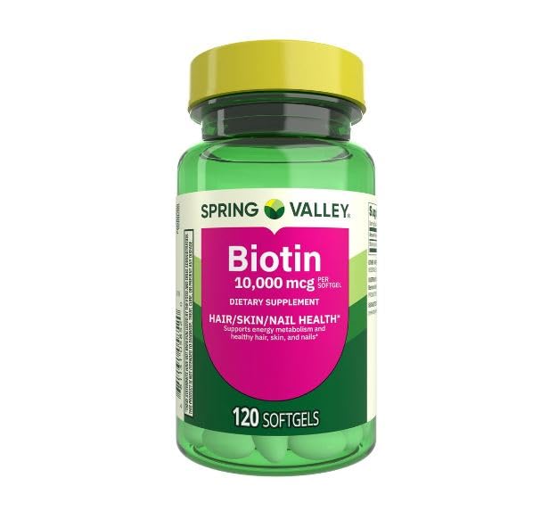H4U Biotin Dietary Supplement Softgel, 10,000 mcg, 120 Count