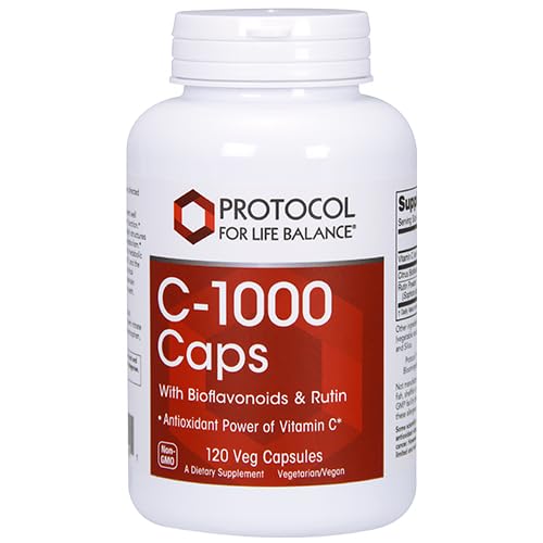 Protocol for Life Balance C-1000 + BioFl Vitamin C with Bioflavonoids Capsules, 120 Capsules
