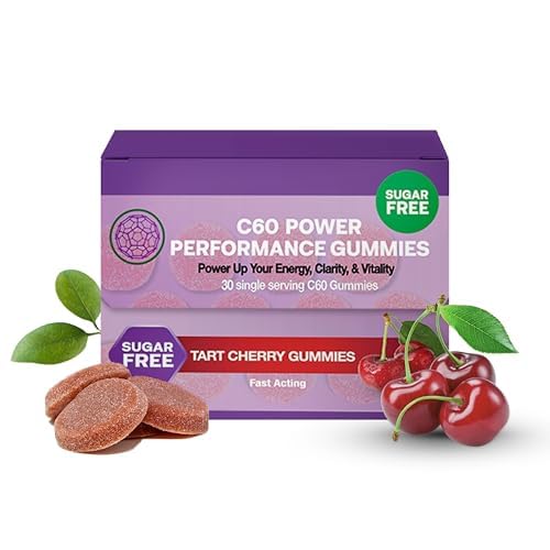 C60 Purple Power C60 Power Sugar-Free C60 Gummies, Antioxidant Support, 30 Count
