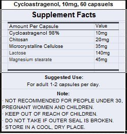 Crackaging Super-Absorption Cycloastragenol 98% Immune Support Telomerase/Telomere Anti-Aging Supplements (10mg per Capsule), 180 Capsules