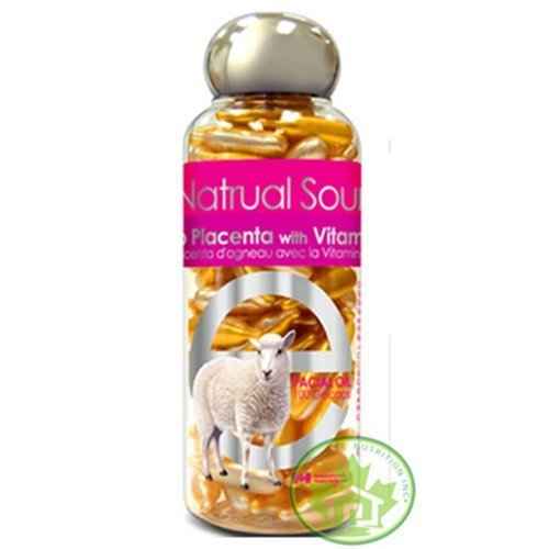 Bill Natural Lamb Placenta with Vitamin E Capsules, 1 Capsule