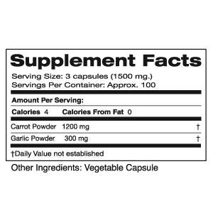 SEAGATE Carrot and Garlic 500mg Capsules 300 Count