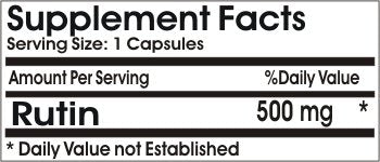 PureControl Supplements Rutin 500mg 200 Capsules