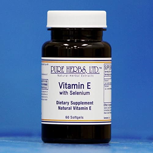 Pure Herbs Vitamin E with Selenium Softgels 60