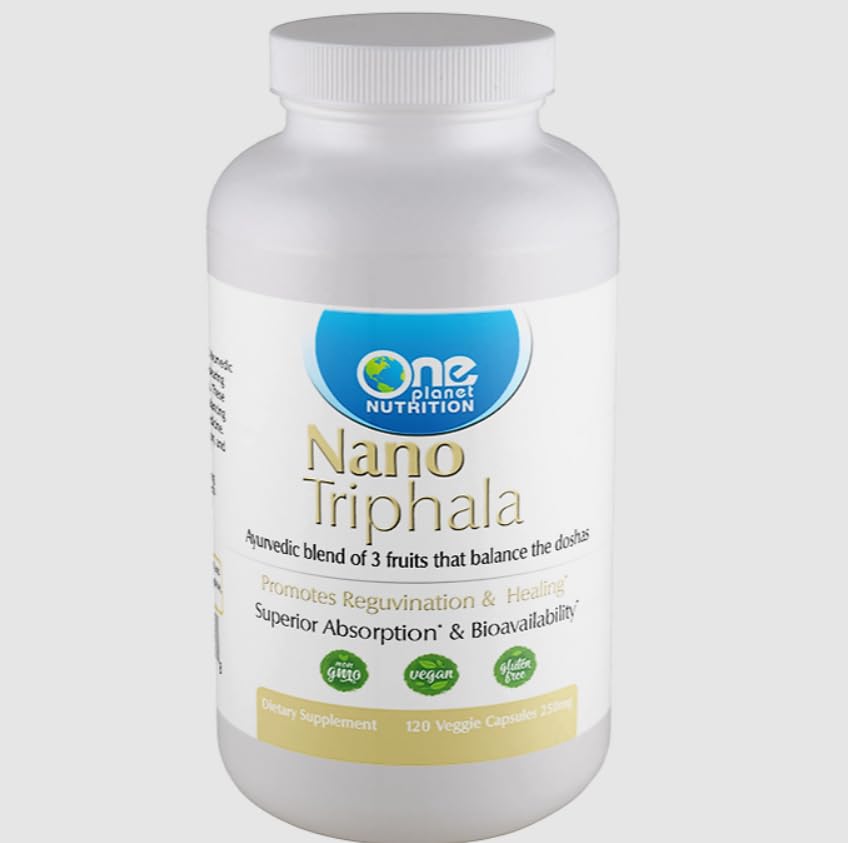 One Planet Nutrition Nano Triphala 250 mg Veggie Capsules, 1 Count