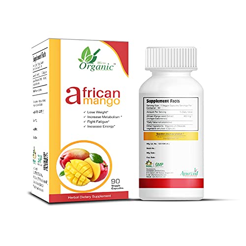 Generic African Mango Seed Extract 480mg with Magnesium Stearate Capsules, 180 Count
