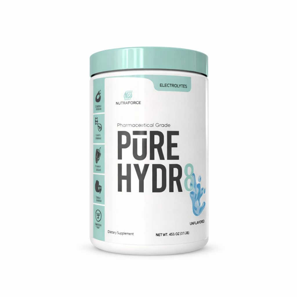NutraForce Hydr8 Unflavored Electrolytes Powder, 15.87 oz