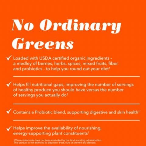 Invite Health Organic Greens Plus Hx Fruit and Vegetable Supplement Powder 9.74 oz