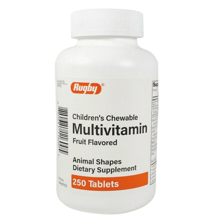 AmeriCan Goods Animal Shapes Children's Multivitamin Tablets, 250 Count
