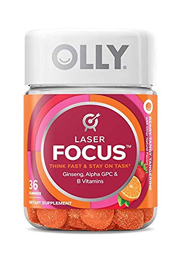 Olly Laser Focus Think & Stay on Task Berry Tangy Tangerine Gummies 72