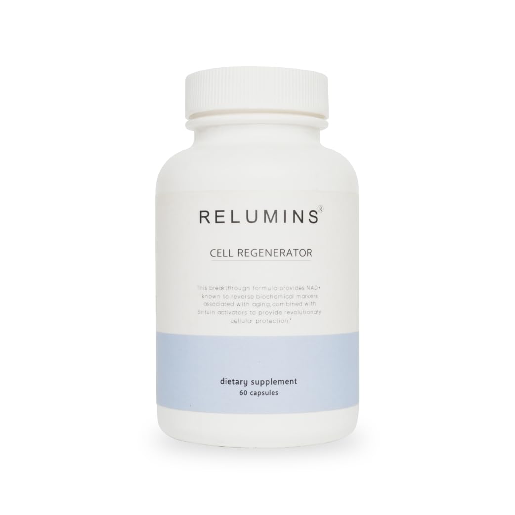 Relumins NAD+ Supplement with Nicotinamide Riboside, Resveratrol, Quercetin, Fisetin & Curcumin – Capsule, 60 Count