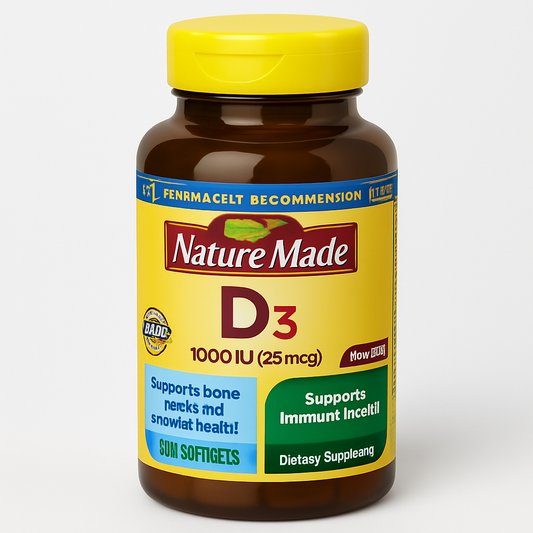 Nature Made Vitamin D3 1000 IU Softgels 180 Count