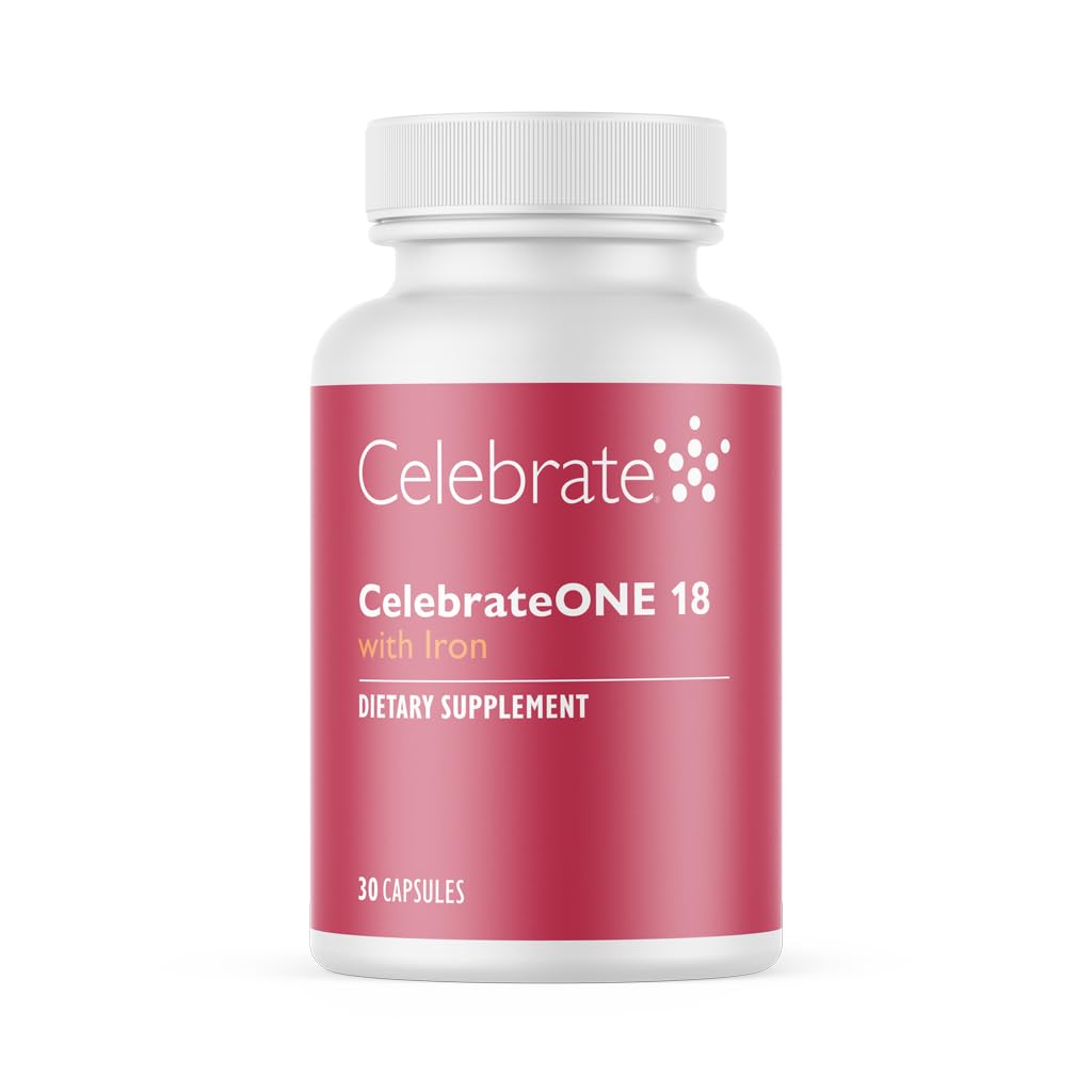 Celebrate Bariatric Supplements CelebrateONE 18, 18mg Iron Once Daily Bariatric Multivitamin, Essential Vitamins & Minerals - Gastric Bypass & Sleeve Gastrectomy, 30 Capsules