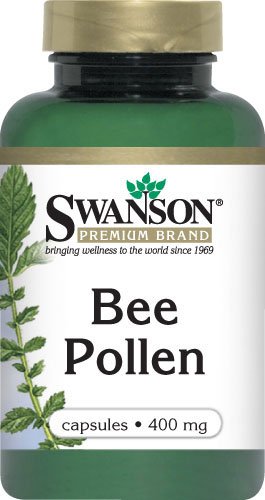Swanson Premium Brand Bee Pollen 400 Milligrams Capsules, 100