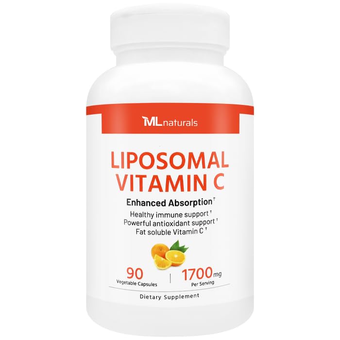ML Naturals High Potency Liposomal Vitamin C 1700mg, 90 Capsules, Gluten-Free