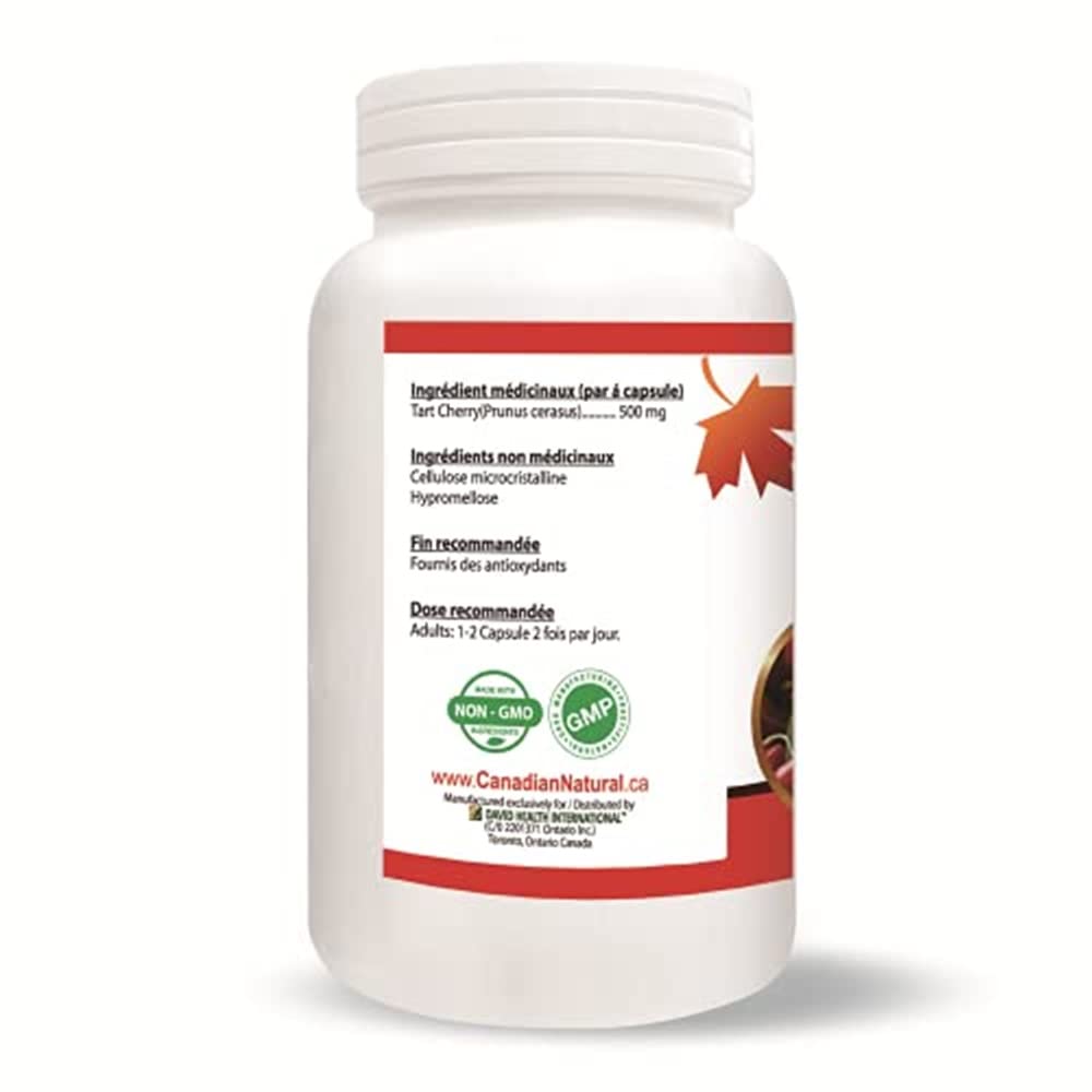 Nutridom North-American Tart Cherry 500mg Capsules, 120 Count