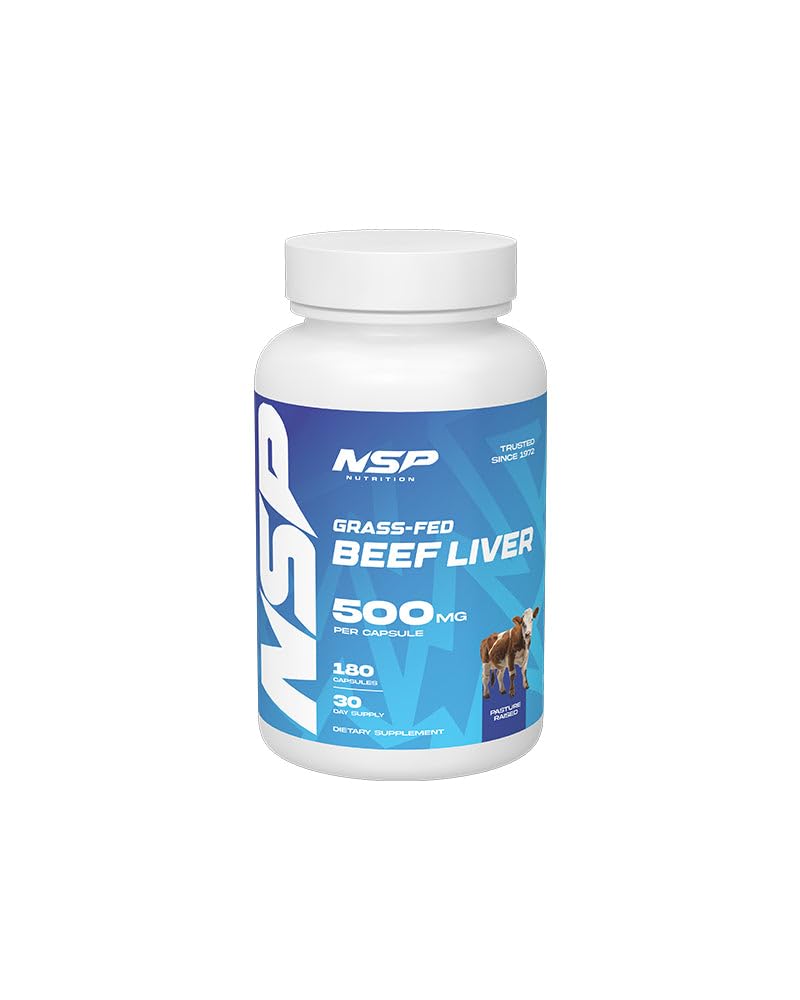 NSP Nutrition Grass-Fed Beef Liver Capsules, 180 Capsules