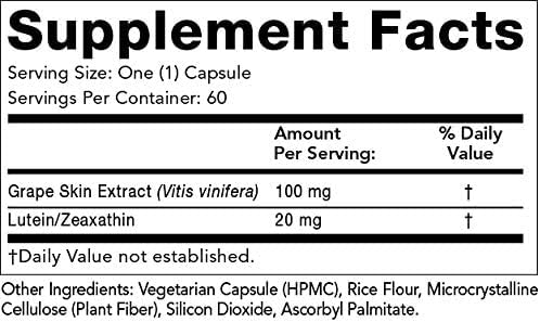 Olympian Labs Lutein 20 mg Capsule, 60 Count