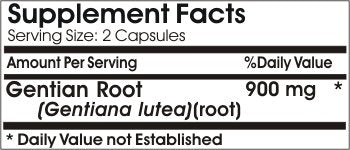 Naturetition Supplements Gentian Root 900mg 90 Capsules