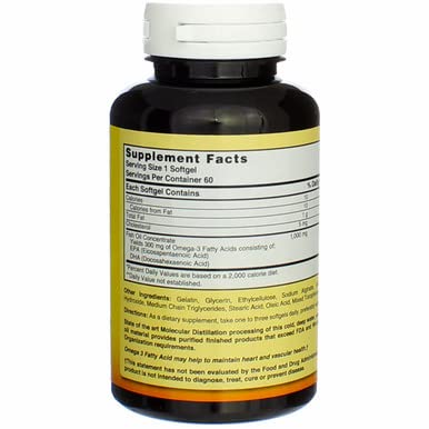 Nature's Blend Omega-3 Fish Oil Odorless Softgels 60
