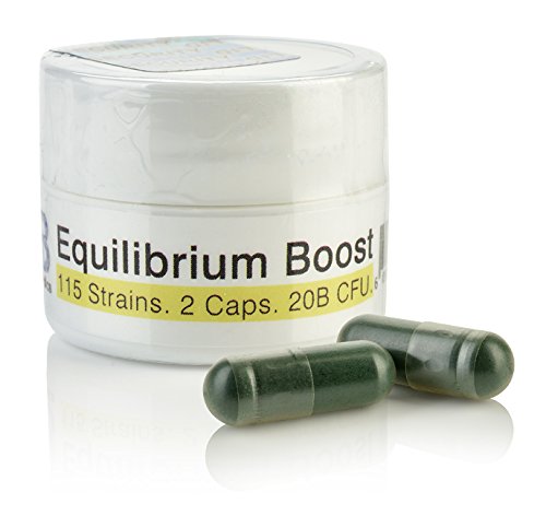 General Biotics Equilibrium Boost MegaDose Probiotic Supplement High Dose Starter with Prebiotic – 20 Billion CFU Time Release, 2 Capsules