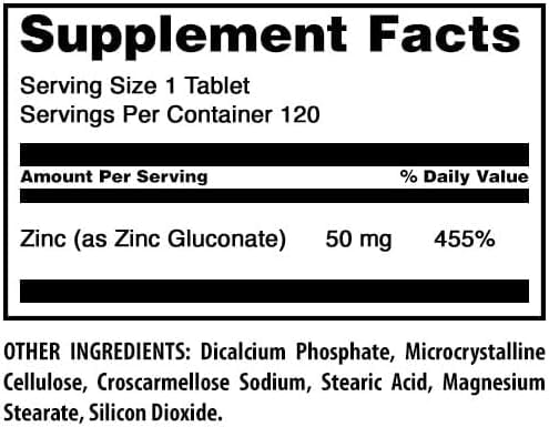Amazing Nutrition Zinc Gluconate Supplement, 500 Tablets