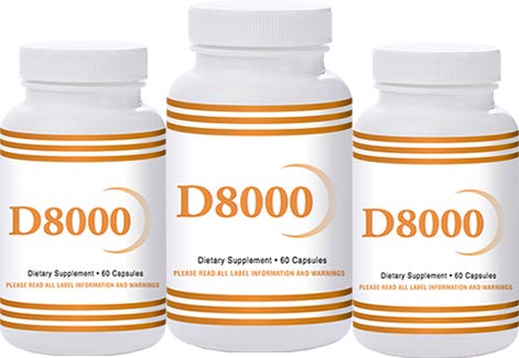 Natural Living High Potency Vitamin D3 8000 IU 180 Capsules